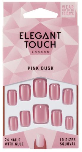 Pink Dusk False Nails 24 unidades