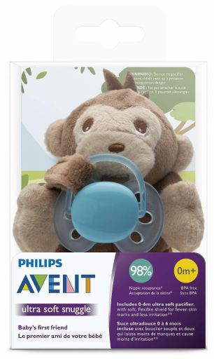 Chupeta Ultra Soft 0-6M + Macaco de Pelúcia