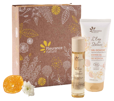 Conjunto Edd Gel de banho de flores cítricas e brancas + água para perfume