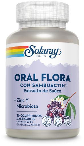 Sambuactin Oral Flora 30 Comprimidos Mastigáveis