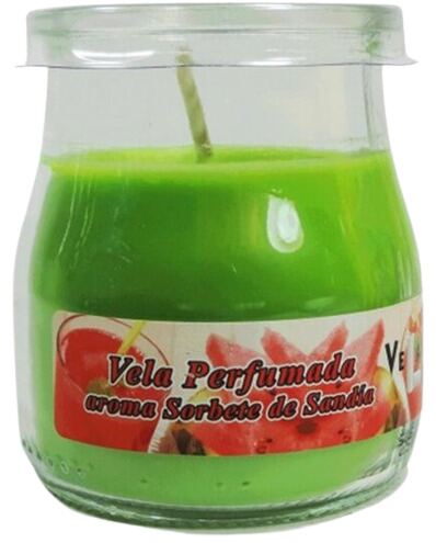 Vela perfumada de iogurte de melancia