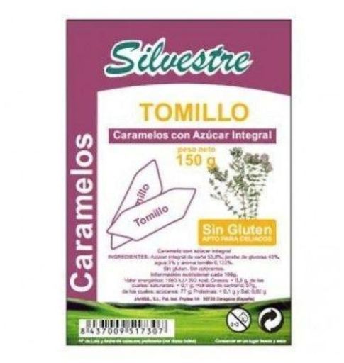 Caramelos com Açúcar Integral e Tomilho 150 gr