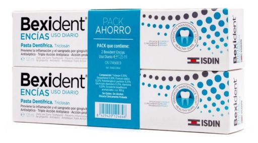 Bexident Pasta de dentes para gengivas 2 x 125 ml