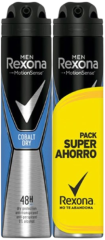 Spray desodorante seco de cobalto para homens 2x200 ml