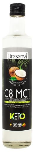 Óleo de coco MCT 100% puro C8 500 ml