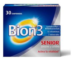 Bion3 Senior Vitamins Ginseng e Luteína 30 comprimidos