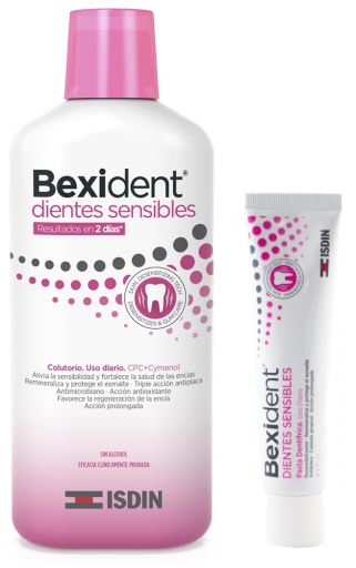 Bexident Colutório para Dentes Sensíveis 500 ml+ Bexident Pasta de Dentes 75 ml