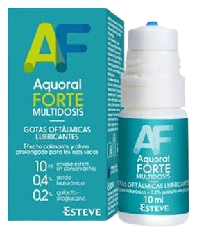 Aquoral Forte Multidose Lubrificante Gotas oftálmicas 10 ml