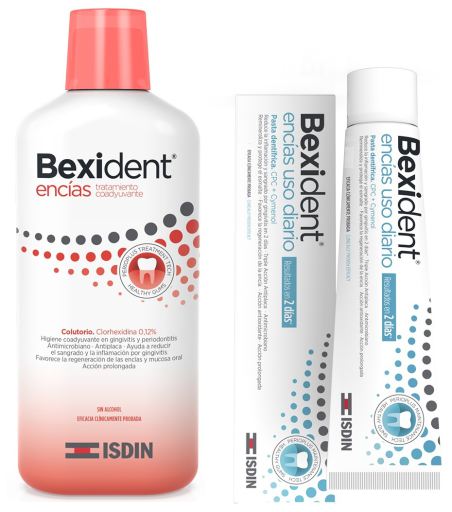 Bexident Gums Colutório 500 ml + Bexident Gums Pasta Uso Diário 75 ml