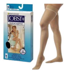 Jobst Long Lace Meias Compressão Leve Natural Tamanho 5