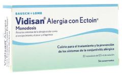 Colírio Alergia Vidisan com Ectoína Monodose 20x0,5 ml