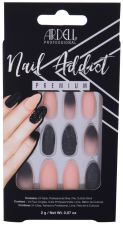 Nail Addict Unhas Postiças Stud Preto e Ombre Rosa