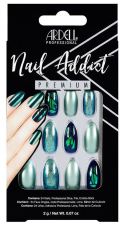 Nail Addict Unhas postiças verde brilhante cromado