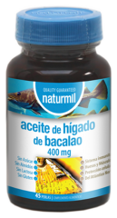 Óleo de fígado de bacalhau 400 mg 45 cápsulas