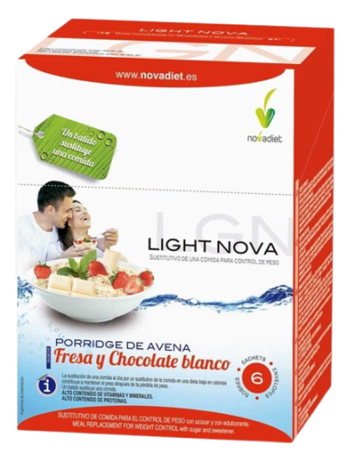 Mingau Light Nova com Aveia e Morango 6 Envelopes