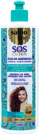 Ativador de Cachos Óleo de Amêndoas Light Cachos SOS 500 ml