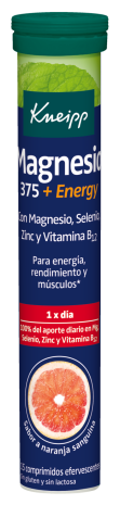 Magnésio 375 + Energia 15 Comprimidos Efervescentes