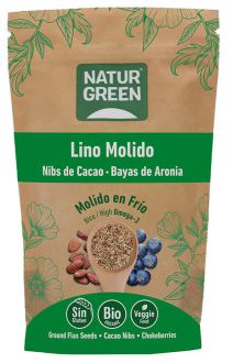 Sementes de linho Nibs de cacau Bio Aronia 225 gr