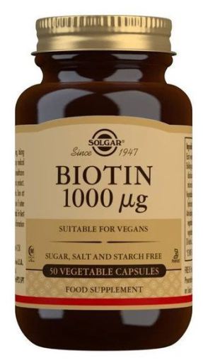 Biotina 1000 mcg 50 cápsulas vegetais