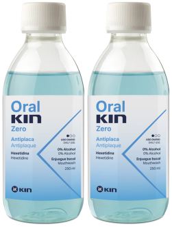 Conjunto de enxaguatório bucal Oralkin Zero 2 x 500 ml