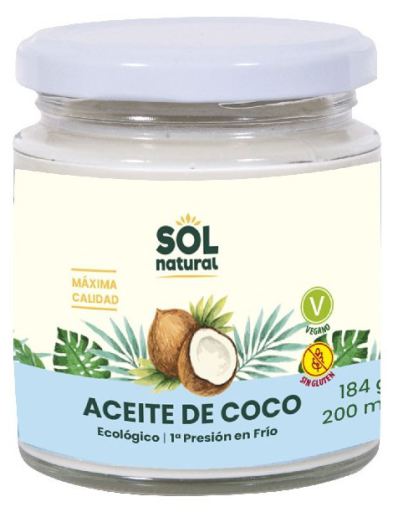 Óleo de coco extra virgem orgânico pequeno 200 ml