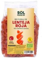 Fusilli de Lentilha Vermelha Orgânica Sem Glúten 300 gr