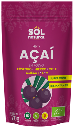 Açaí orgânico em pó 70 gr