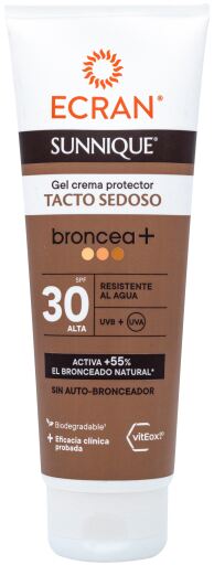 Sunnique Gel Creme Protetor Bronzeado + Toque Sedoso FPS 30 250 ml