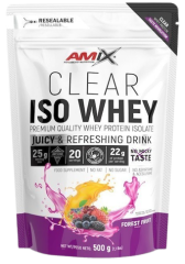 Amix Clear Iso Whey Protein 500 Gr - Aisaldo De Proteína De Suero Cristalina, Sabores Refrescantes / Promueve El Aumentar Y Mantenimiento De La Masa M