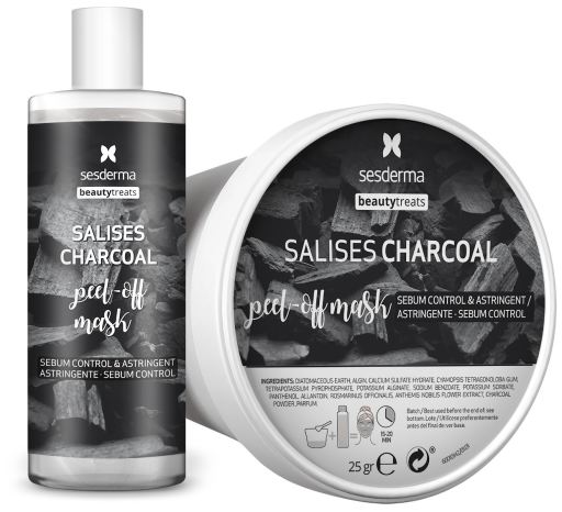 Máscara Peel-off de Carvão Beauty Treats Salises 25 gr + 75 ml