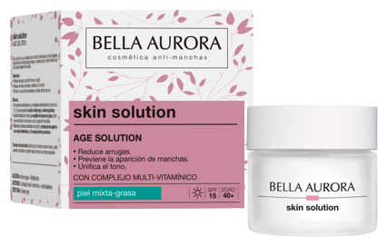 Skin Solution Age Solution Creme para Pele Mista e Oleosa SPF 15 50 ml