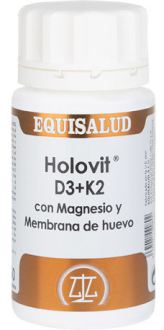 Holovit D3 &amp; k2 com Magnésio e Membrana de Ovo 50 Cápsulas