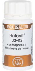 Holovit D3 &amp; k2 com Magnésio e Membrana de Ovo 50 Cápsulas