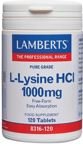 L-Lisina HCI 1000 mg x 120 cápsulas