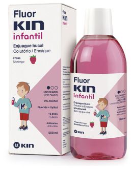 Fluorkin enxaguante bucal infantil anticáries morango 500 ml