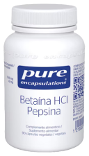 Betaína HCl Pepsina 90 Cápsulas