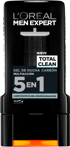 Gel de banho masculino Expert Pure Carbon 5 em 1 400 ml