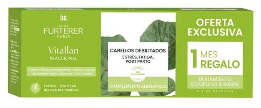 Vitalfan Suplemento Alimentar Queda de Cabelo Reacional 3 x 30 Cápsulas