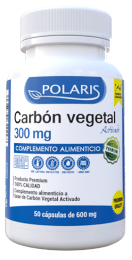 Carvão Vegetal 300 mg 50 Cápsulas