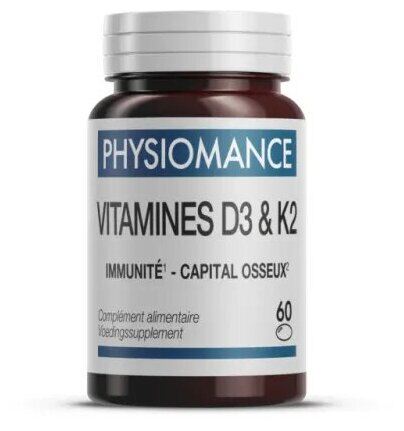 Physiomance Vitamina D3+K2 60 Cápsulas