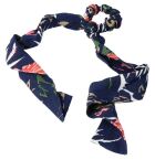 Scrunchie com Lenço Estampado Azul Escuro 1 Unidade