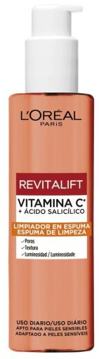 Revitalift Vitamina C + Espuma de Limpeza de Ácido Salicílico 150 ml