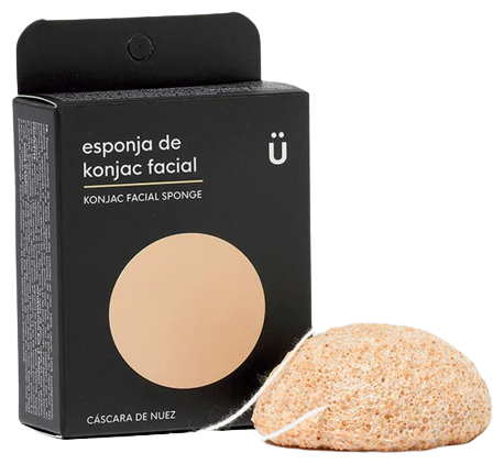 Esponja facial de casca de noz Konjac