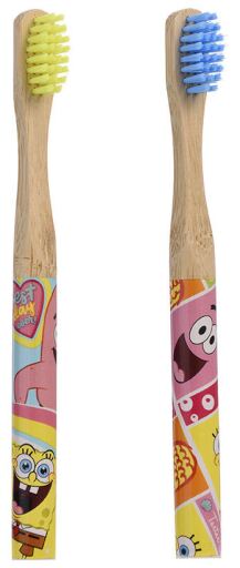 Escova de dentes de bambu Bob Esponja 2 peças