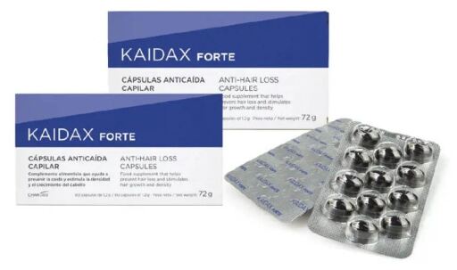 Kaidax Forte Duo Cápsulas Antiqueda de Cabelo 2 x 60 Cápsulas