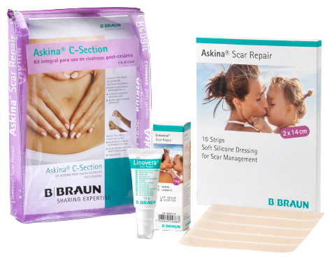 Kit de cicatriz para cesariana Askina 2 peças