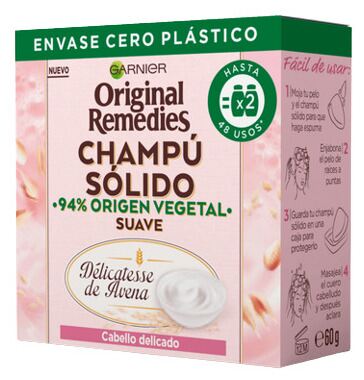 Original Remedies Shampoo Sólido de Aveia 60 gr