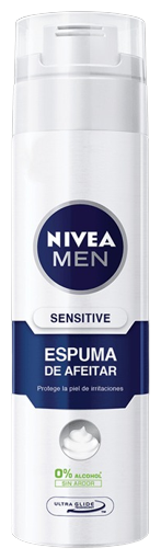 Espuma de barbear masculina para pele sensível