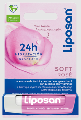 Bálsamo labial rosa suave