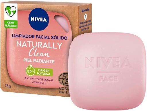 Limpador facial sólido naturalmente limpo para pele radiante 75 gr